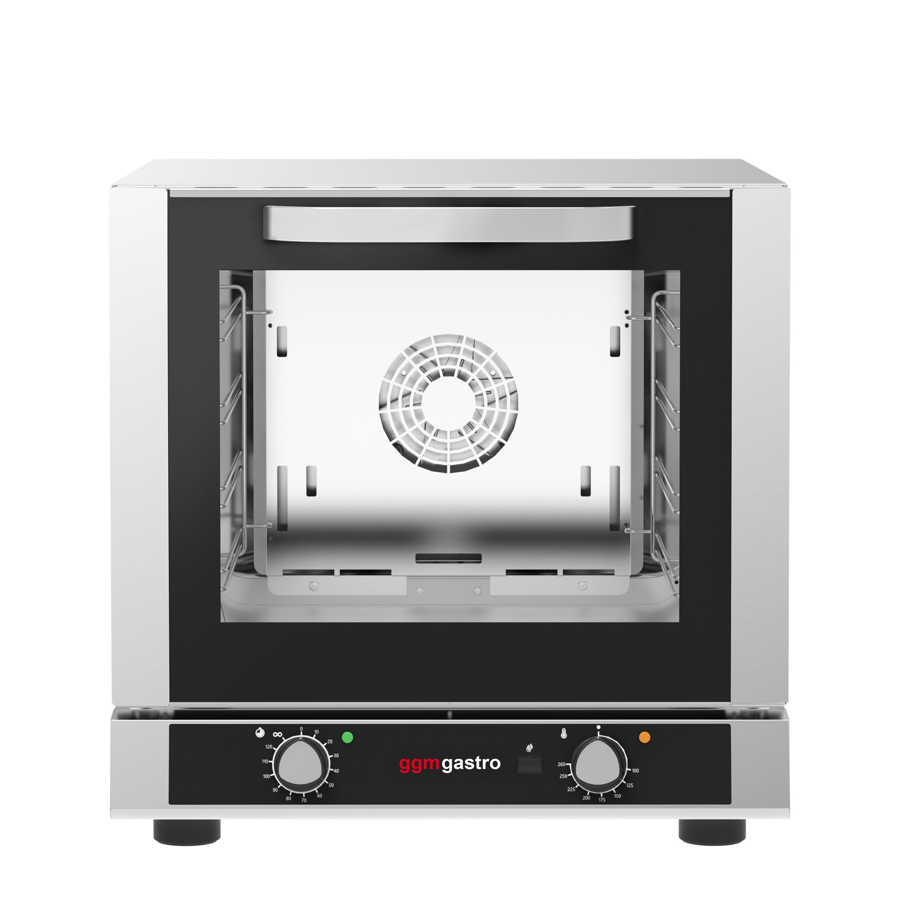 Electric Compact Convection Oven with Steam Injection - Manual Controls - 4x 429x345mm - incl. 4x Baking Trays 429x345mm