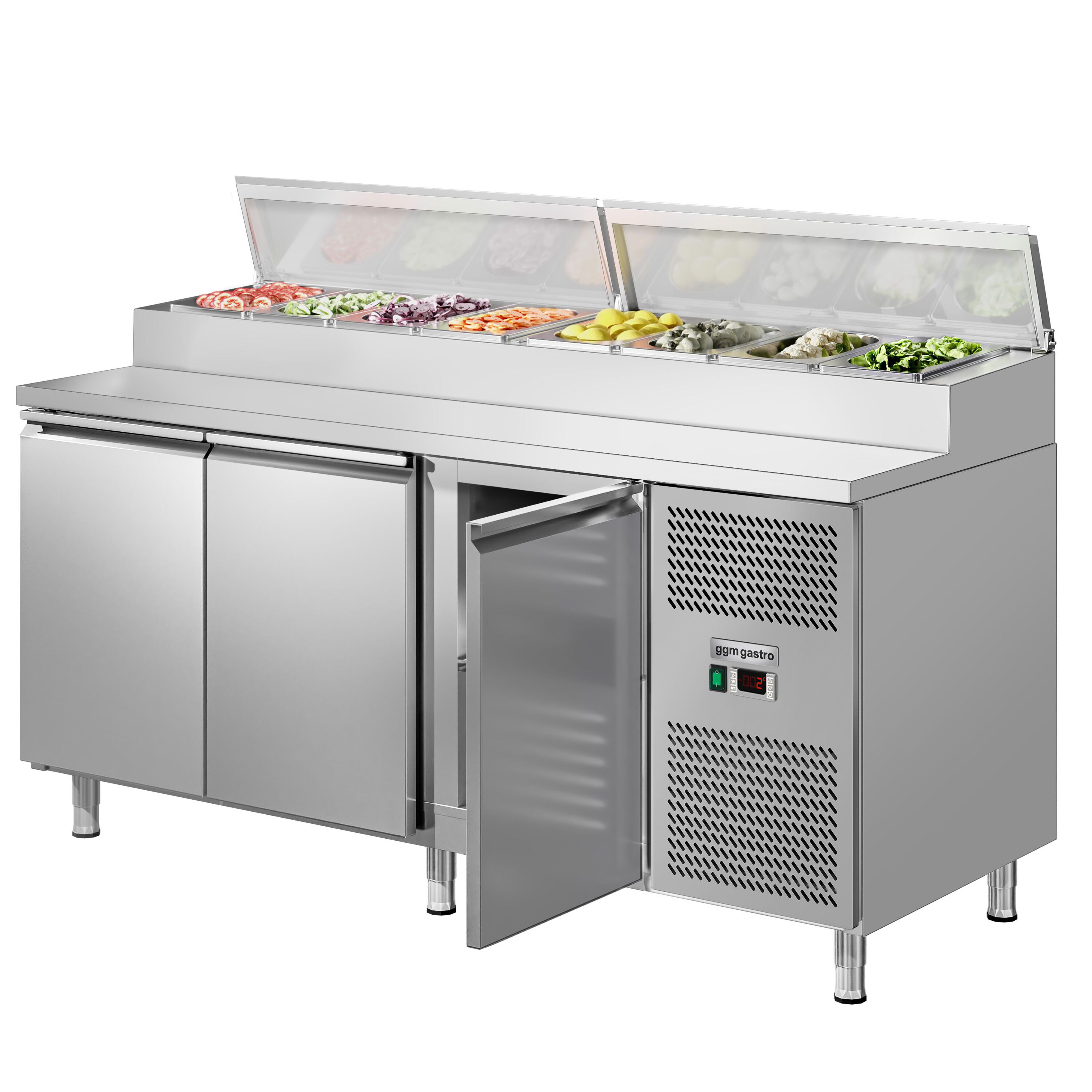 Commercial Prep Counter ECO - 2020x800mm - 3 Doors - for 10x GN 1/3