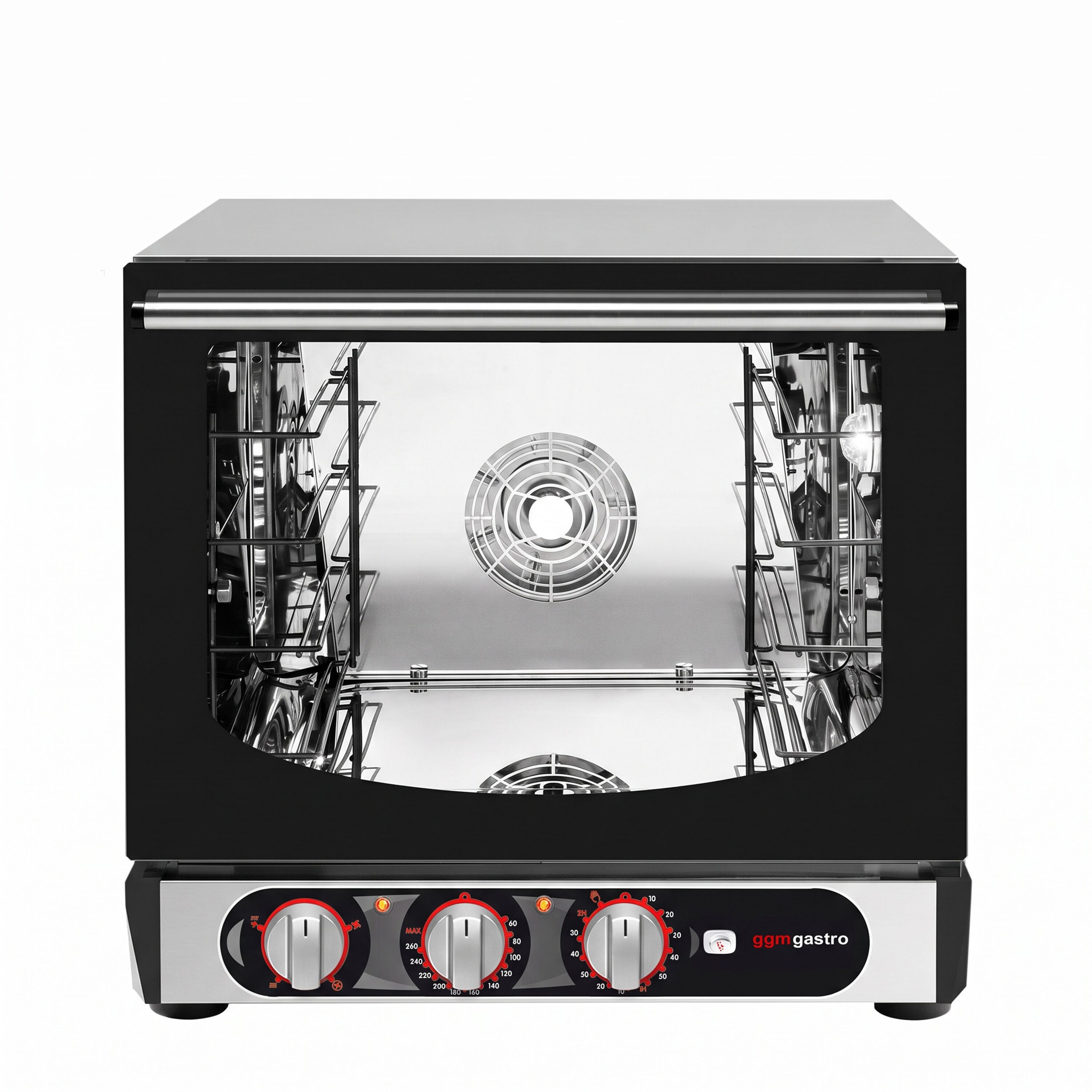 Electric Commercial Compact Convection Oven with Steam Injection - Manual Controls - 4x 450x340mm - incl. 4x Baking Trays