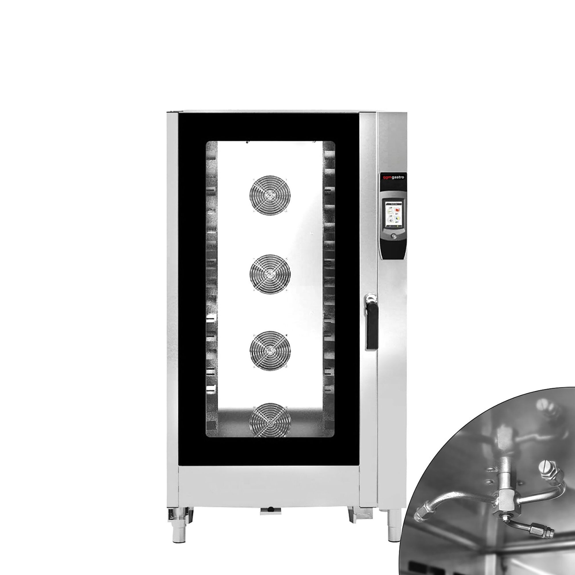 Commercial Electric Bakery Combi Oven - Touchscreen Controls - 16x EN 600x400 - 7" touchscreen - incl. Automatic washing system & Core temperature probe