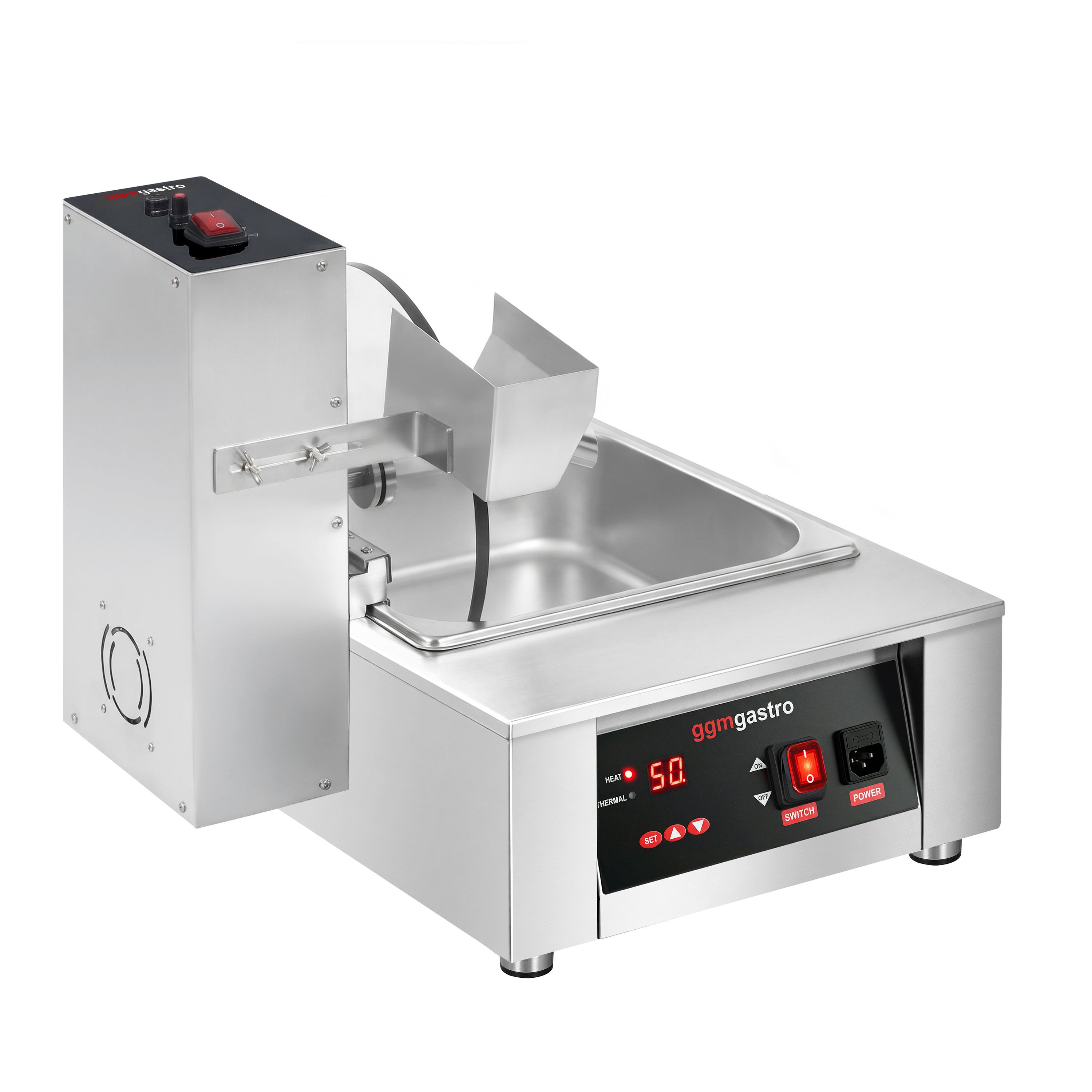 Chocolate Melter – 12 kg – includes automatic stirrer with spout – 560 watts