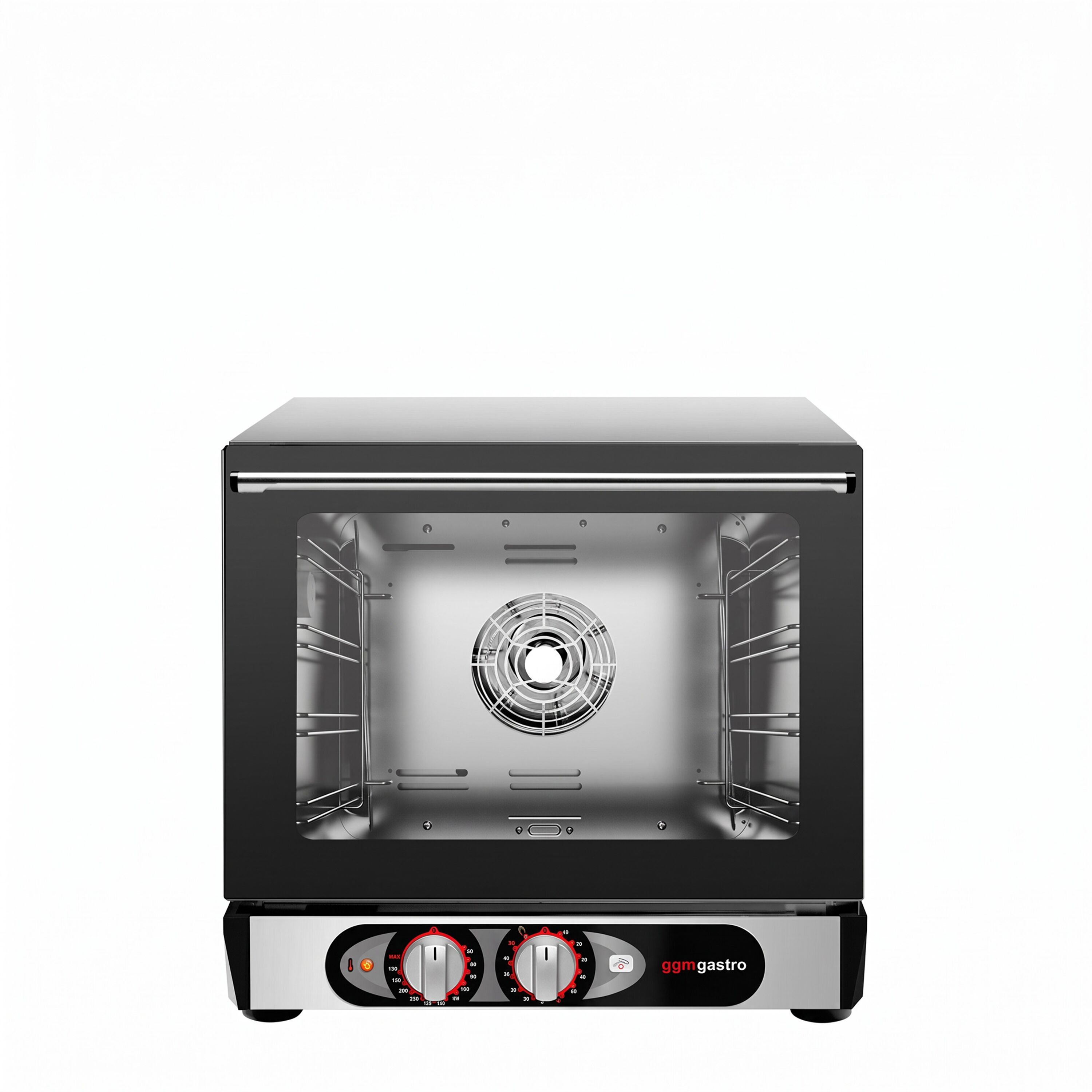 Electric Compact Convection Oven with Steam Injection - Manual Controls - 1 Baking Chambers - 4x 450x340mm - incl. 4x Baking Trays