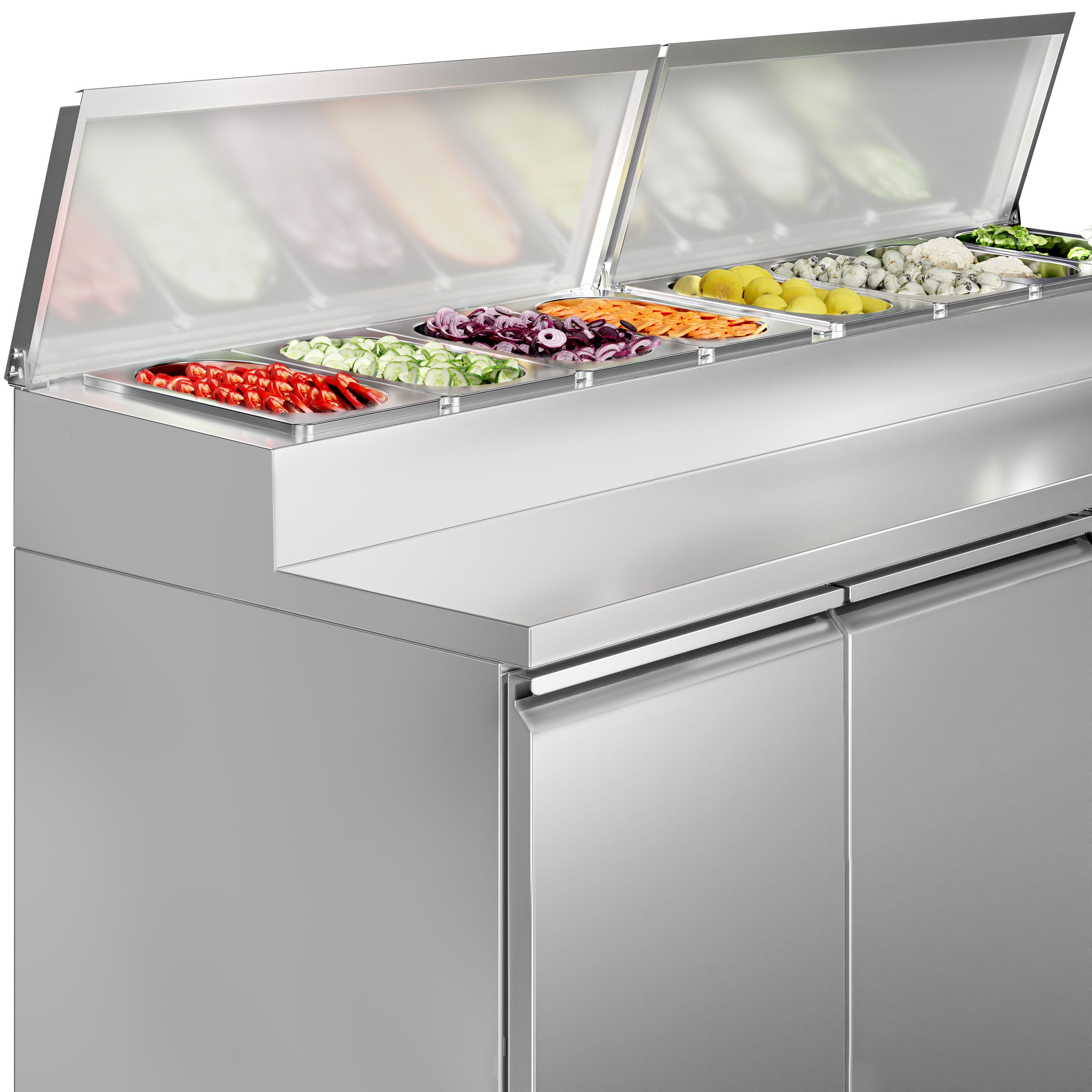 Commercial Prep Counter ECO - 2020x800mm - 3 Doors - for 10x GN 1/3