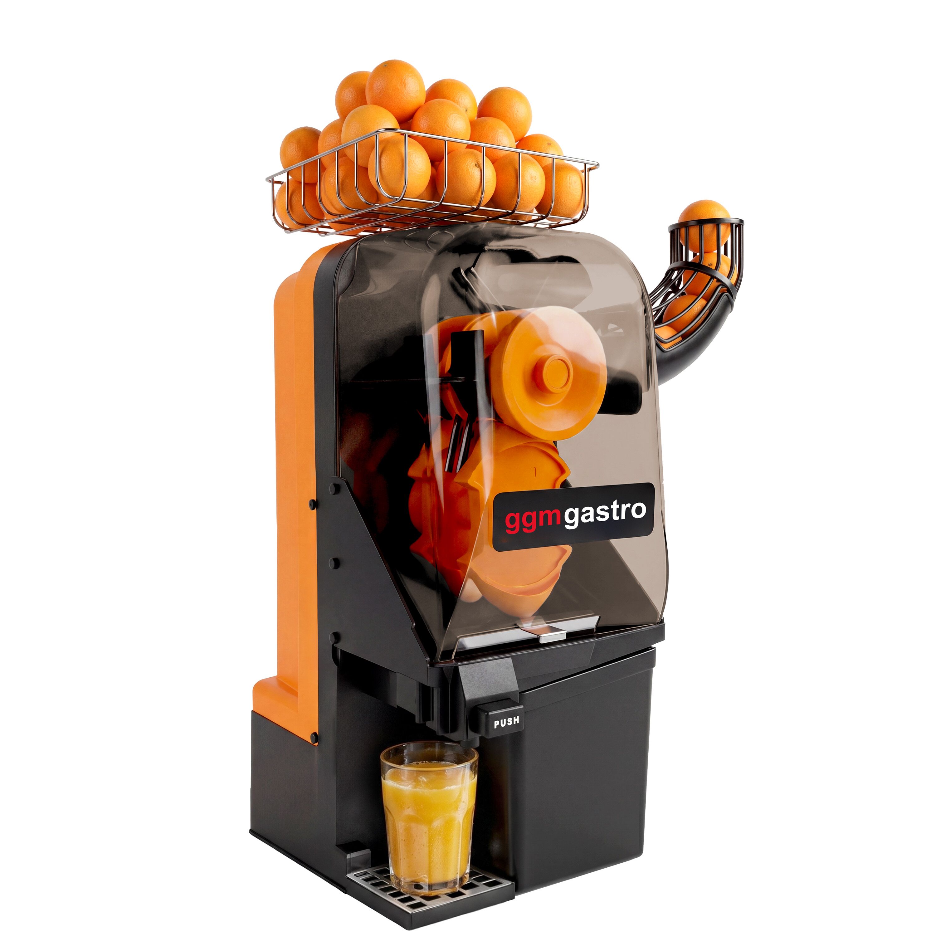 Elektrische Orangenpresse - mit manueller Fruchtzufuhr & Reinigungsmodus - Orange
