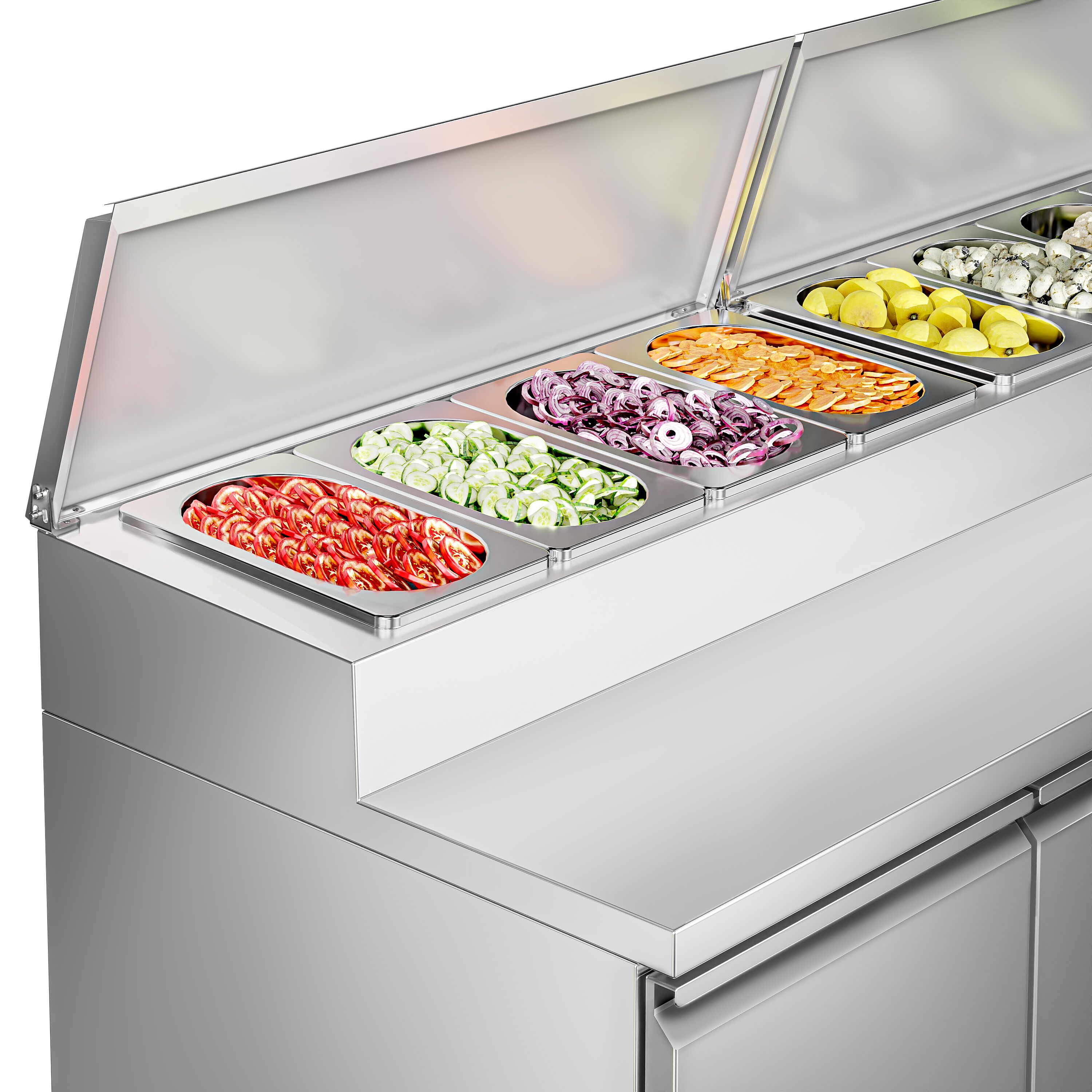 Commercial Prep Counter ECO - 2020x800mm - 3 Doors - for 10x GN 1/3