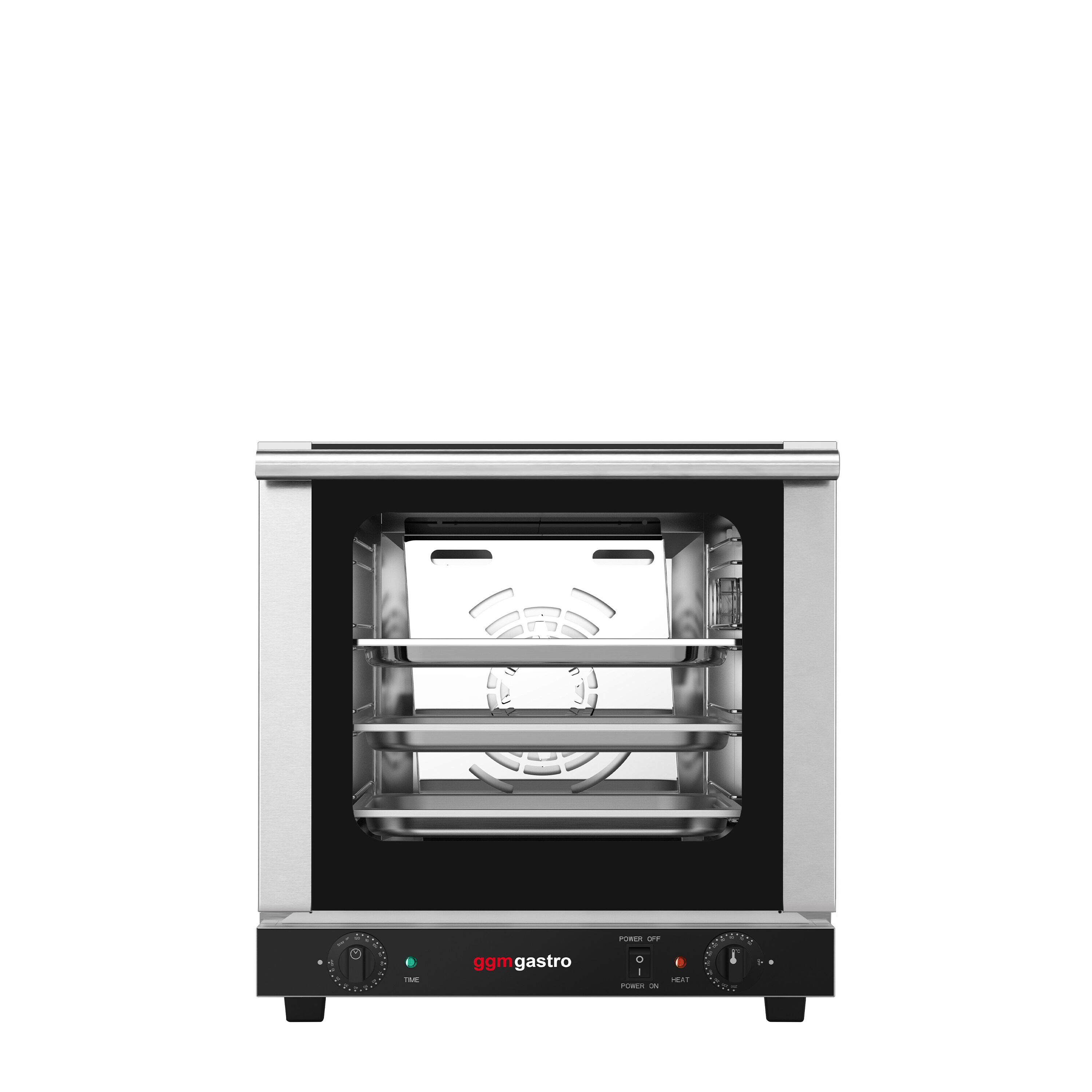 Commercial Convection Oven – Manual Controls – for 4 × GN 2/3 – with Timer – incl. 3 Baking Trays