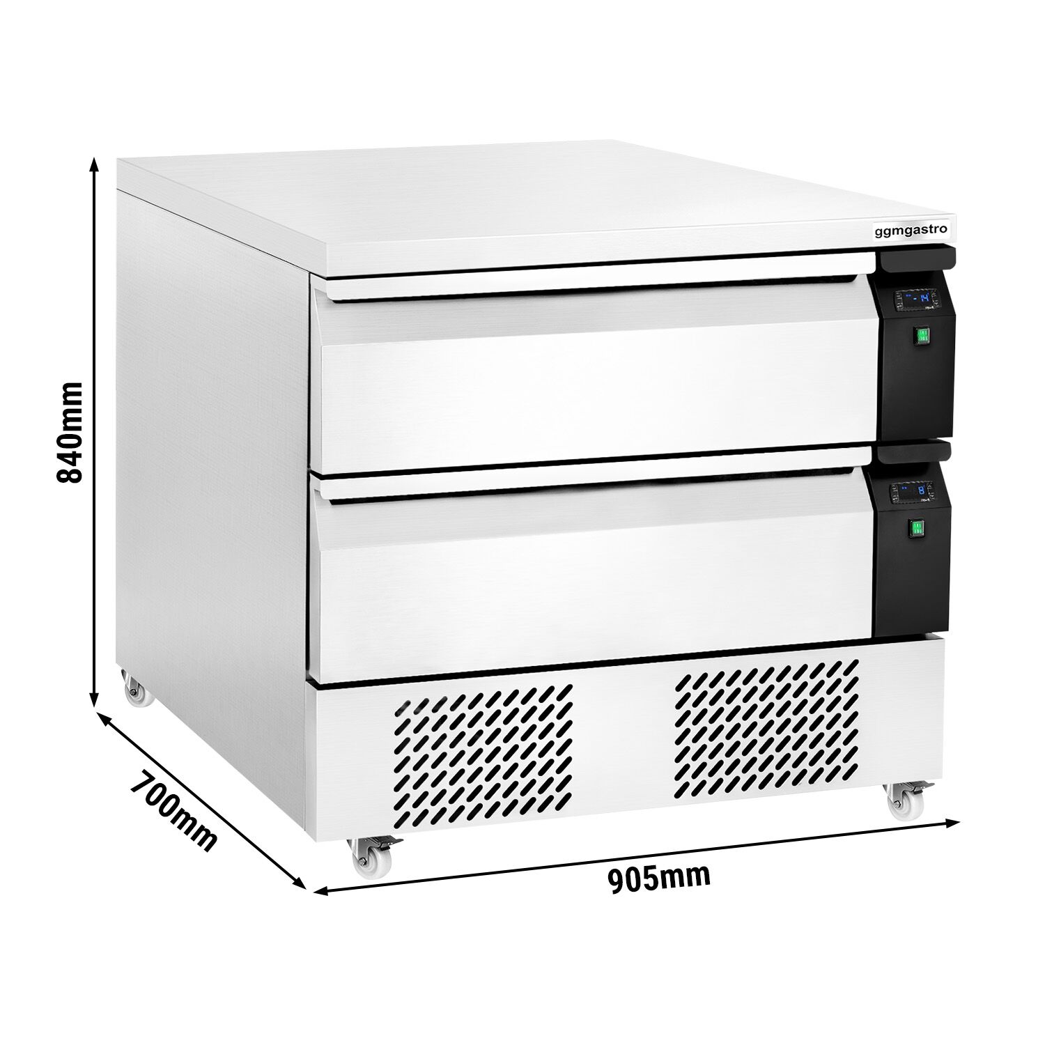Tezgah Altı Kombine Buzdolabı & Derin Dondurucu - Soğutucu: +2/+8°C | Dondurucu: -18/-22°C - 905mm - 2 Çekmeceli - 4x GN 1/1