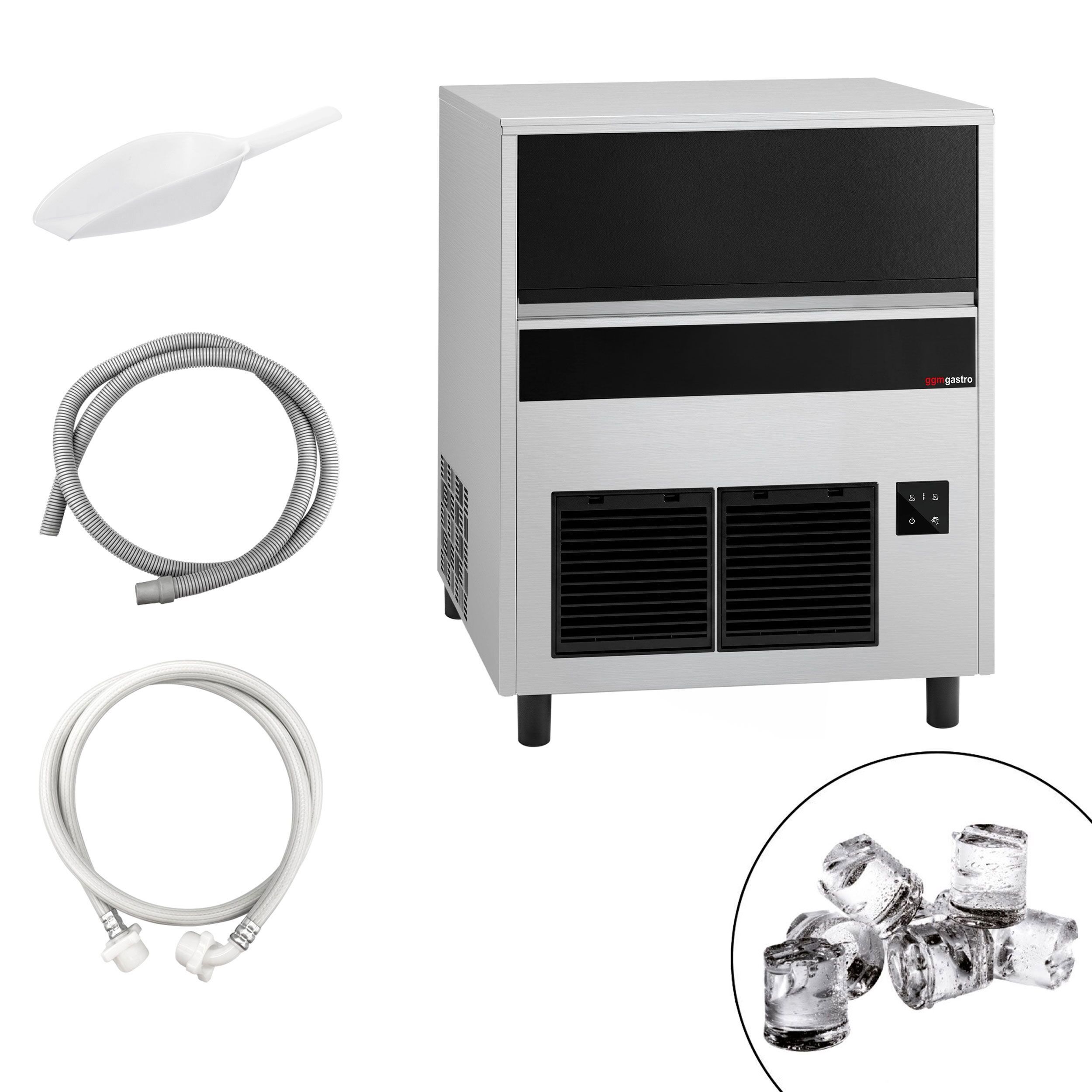 Eiswürfelbereiter - Zylinder - Touch - 85 kg/24 h - inkl. Ablaufpumpe