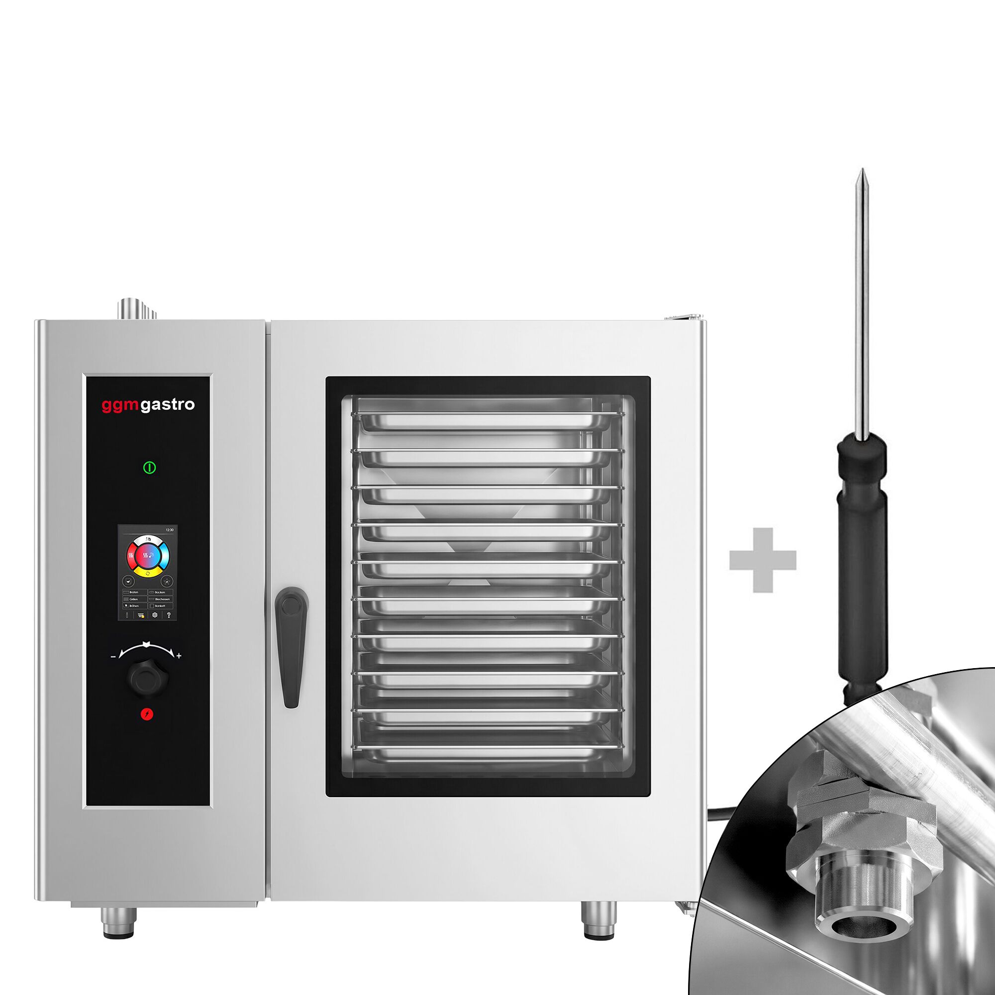 Commercial Electric Combi Oven – Touch Control – 20 × GN 1/1 – with Automatic Cleaning System, Core Temperature Probe, Boiler, Rack