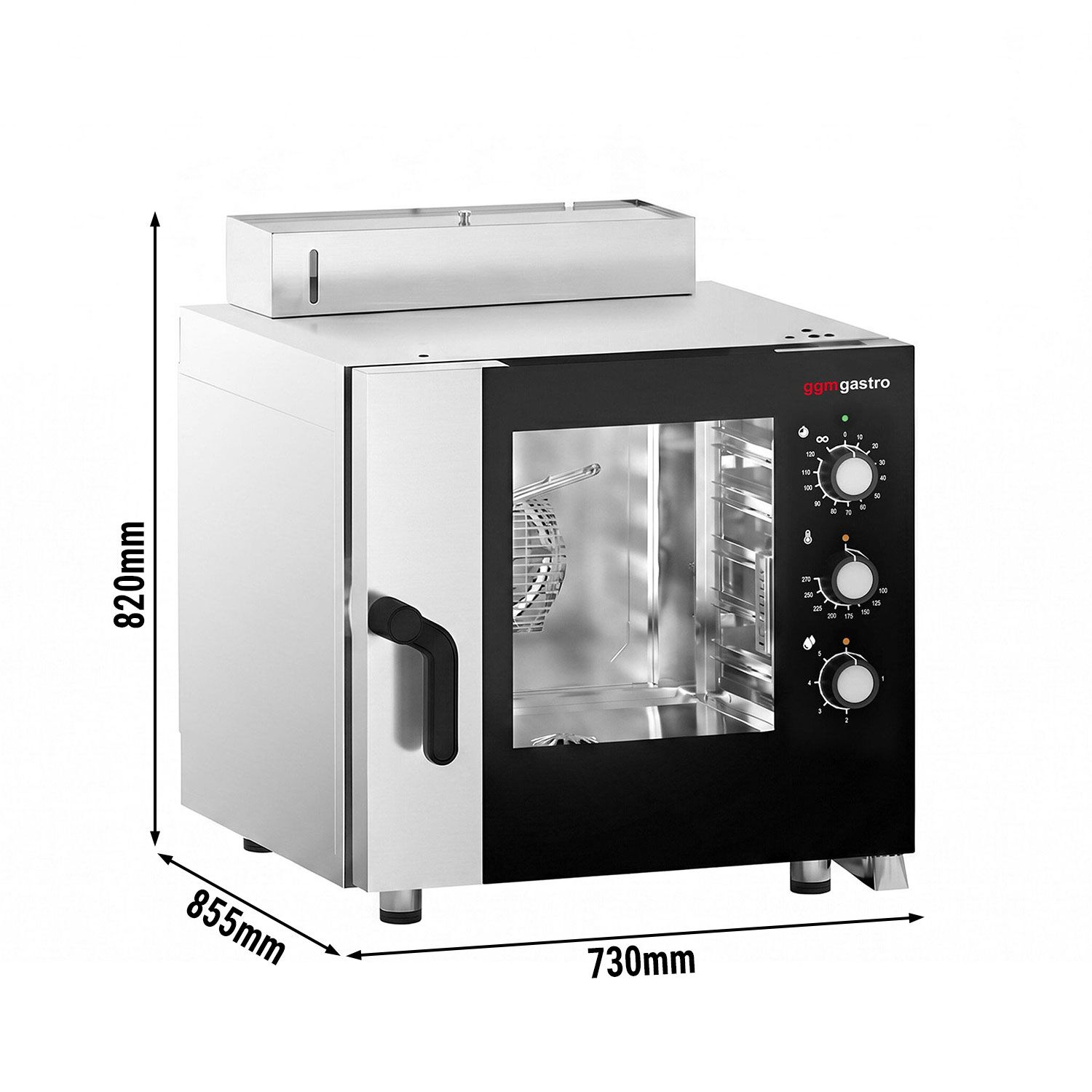 Commercial Electric Combi Oven - Manual Controls - 5x GN 1/1 - incl. Manual washing system