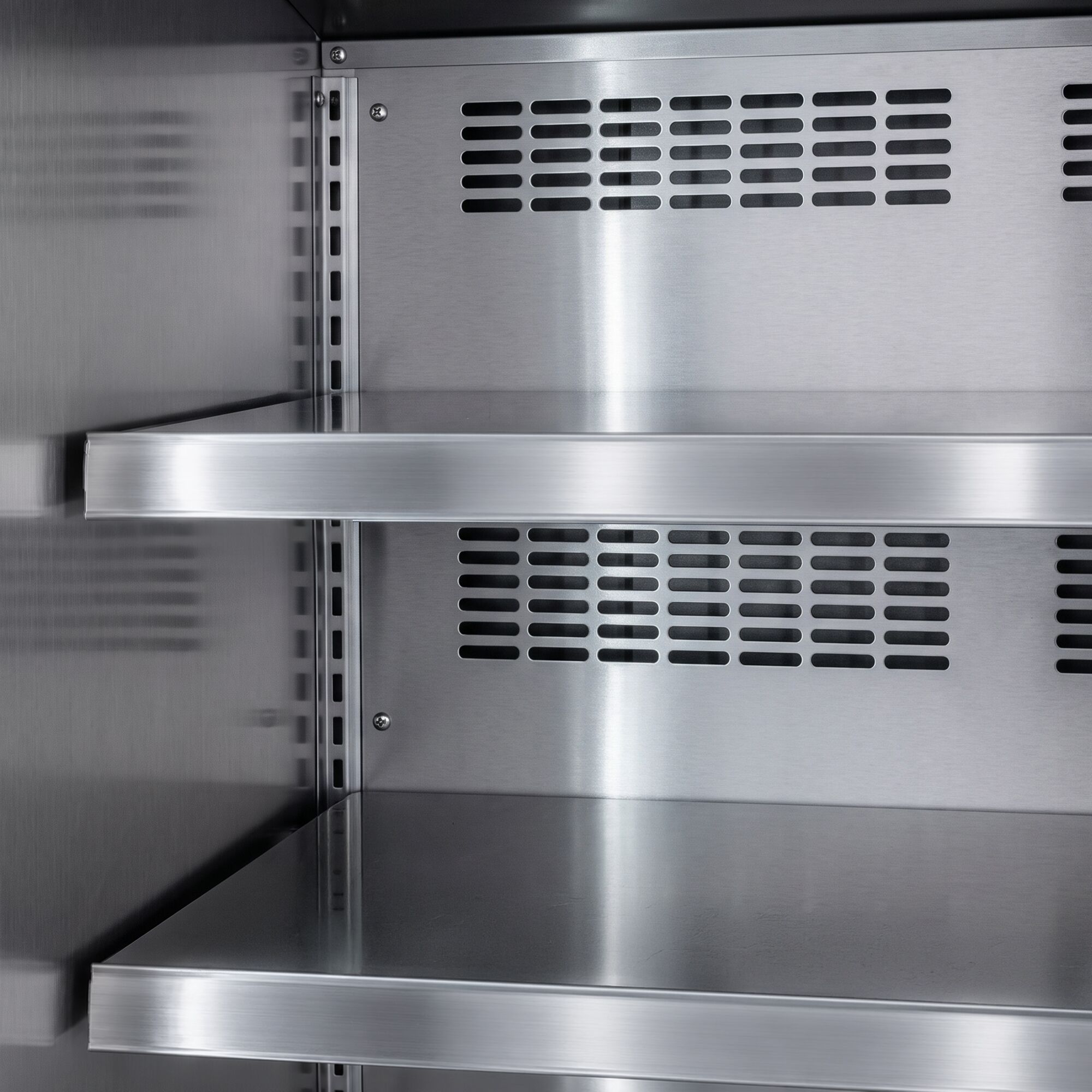 Wall-mounted deep-freeze cabinet – 1384mm – with 8 shelves – with triple glazing
