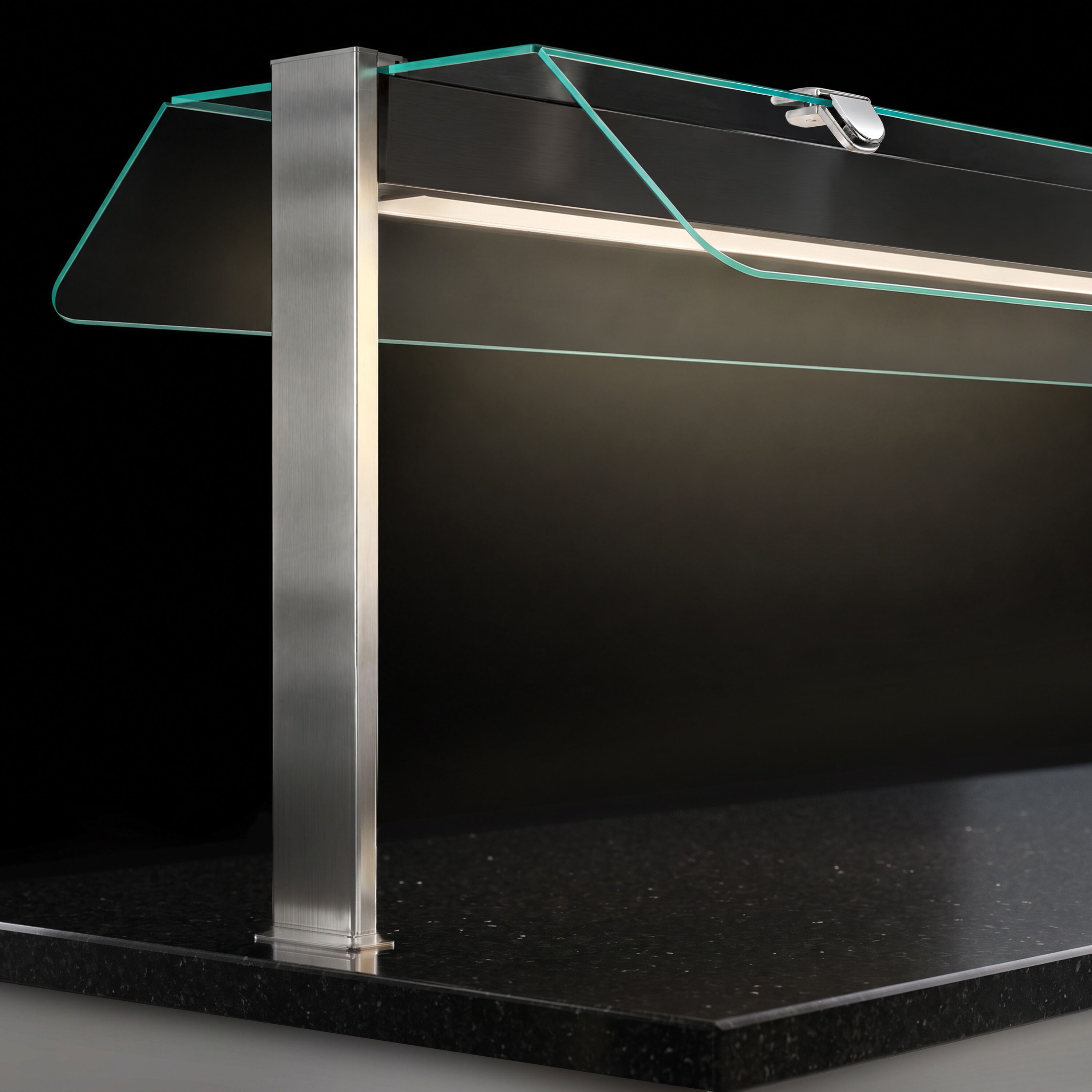 Cold buffet counter – with cooling plate – 2000 mm – for 5x GN 1/1 – incl. plate rack and castors