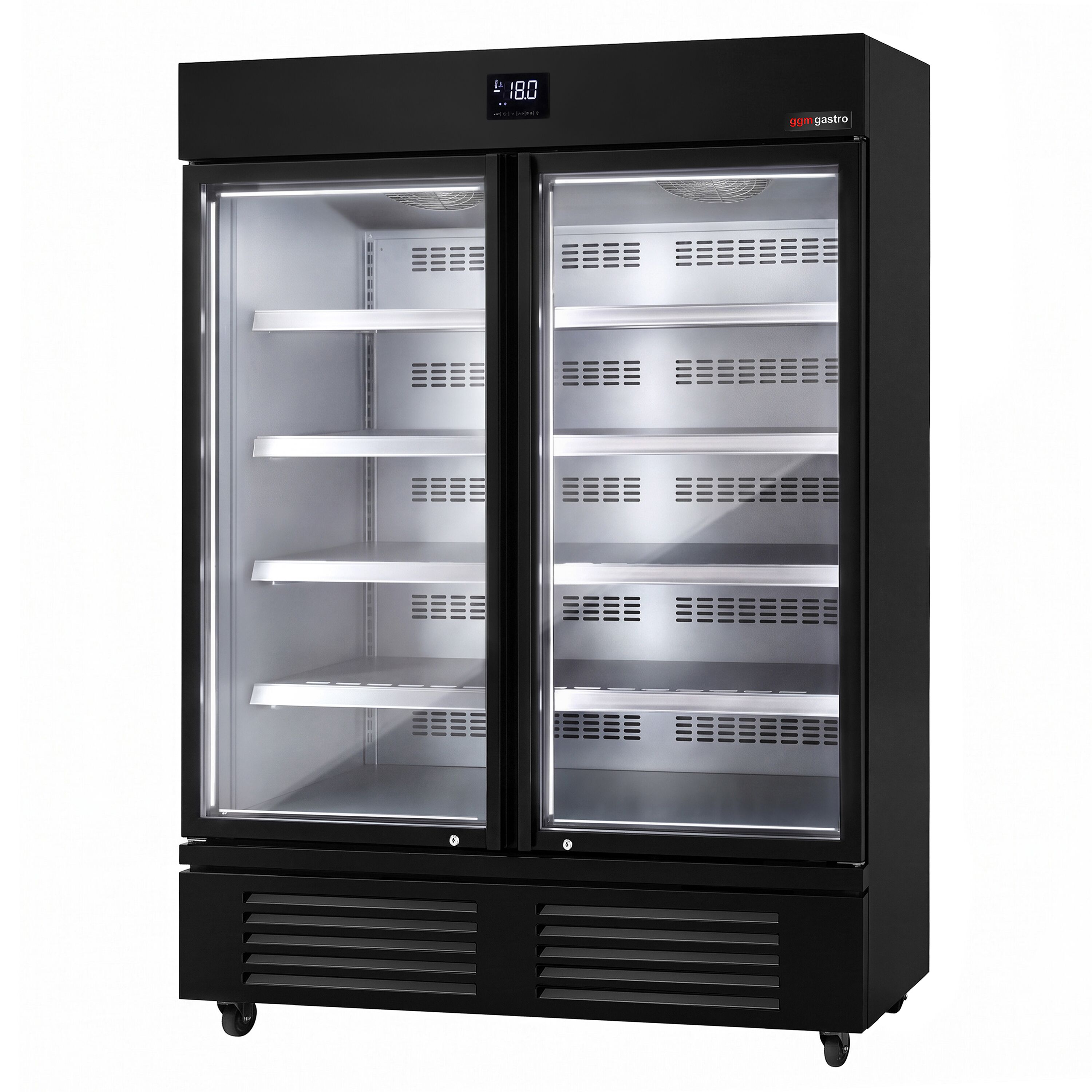 Wall-mounted deep-freeze cabinet – 1384mm – with 8 shelves – with triple glazing