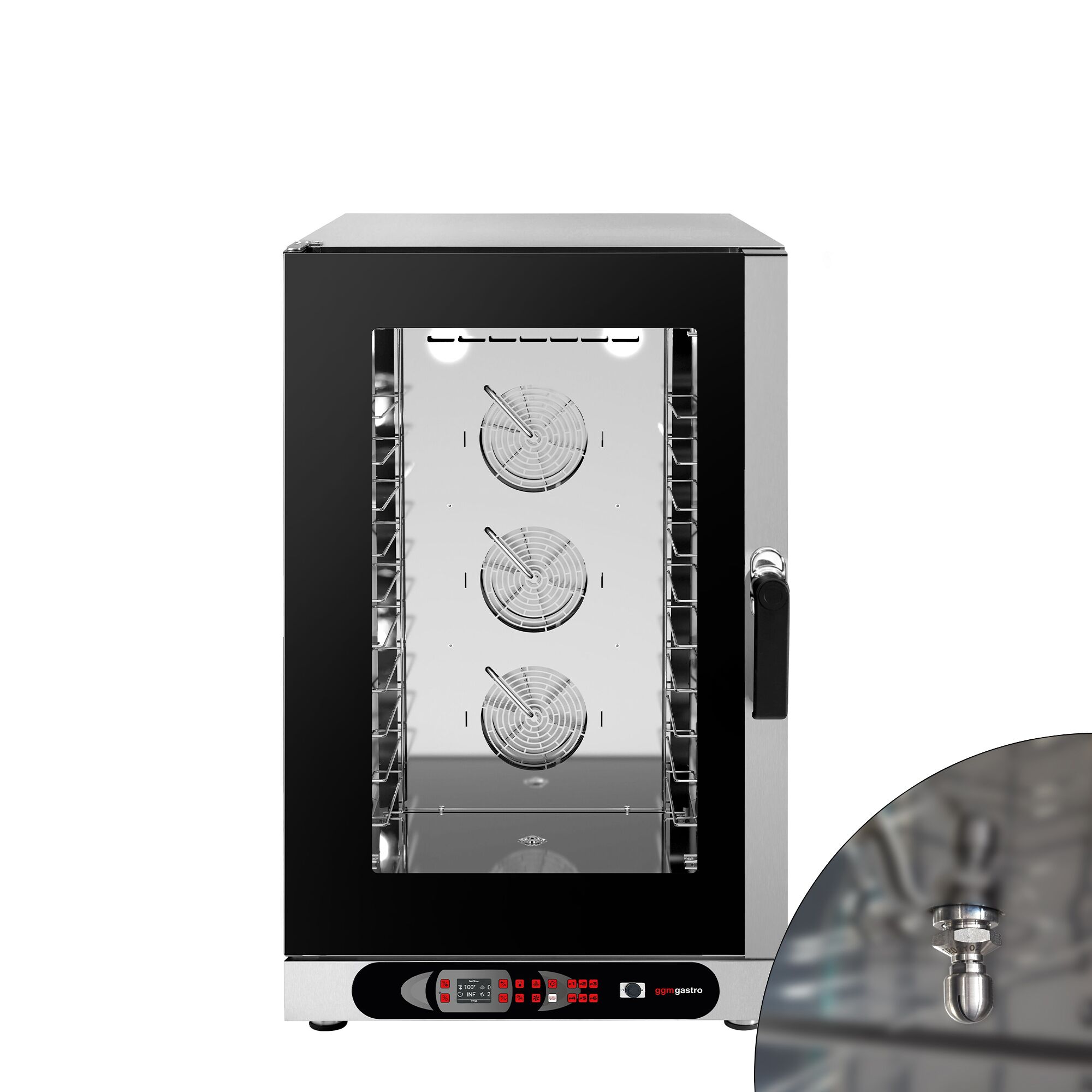 Commercial Electric Combi Oven - Digital Controls - 10x GN 1/1 or 10x EN 600x400 - incl. Automatic washing system, Wi‑Fi & USB, Humidity control