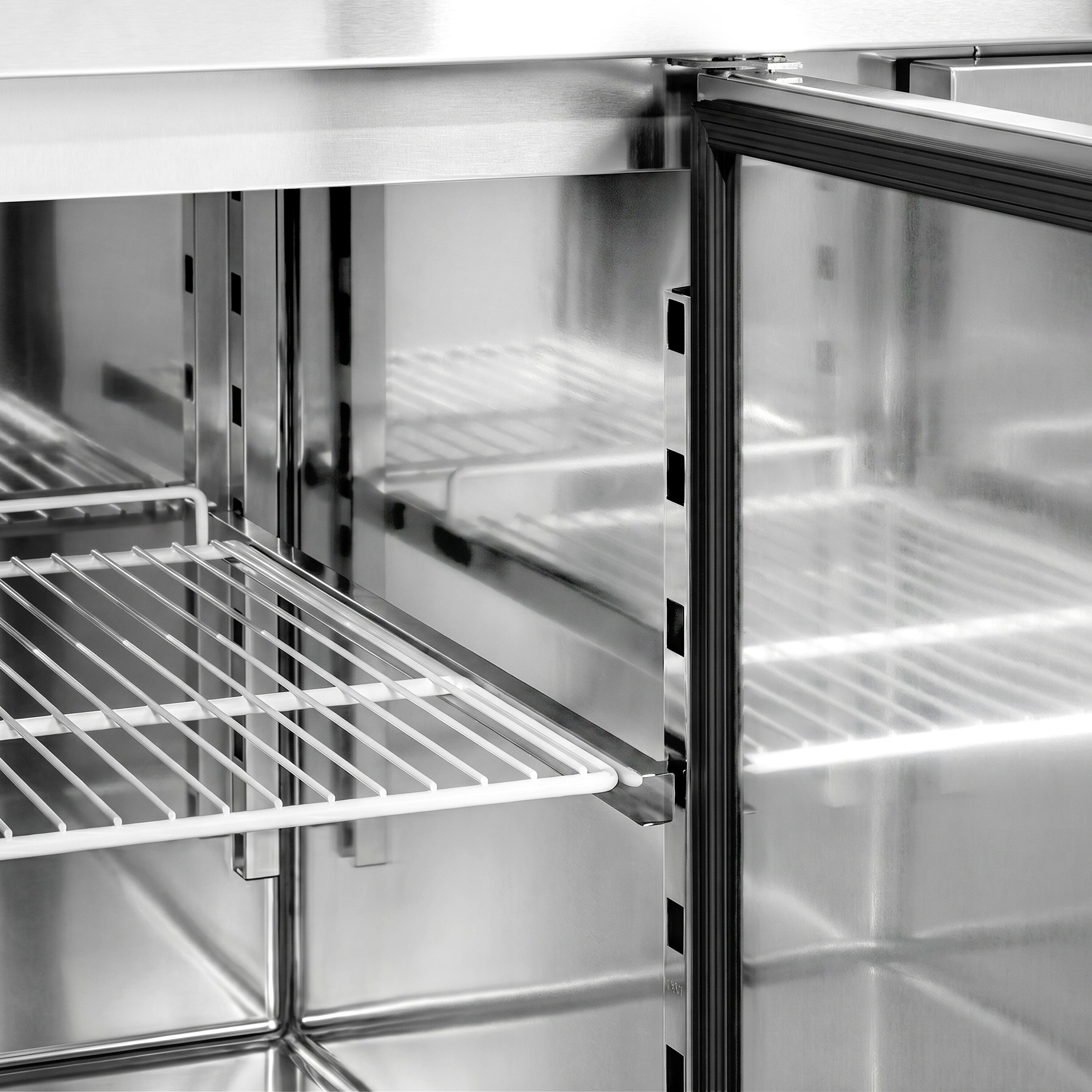 Commercial Counter Fridge ECO - 2230x700mm - with 1 door - 6 drawers - with upstand - capacity 553 litres
