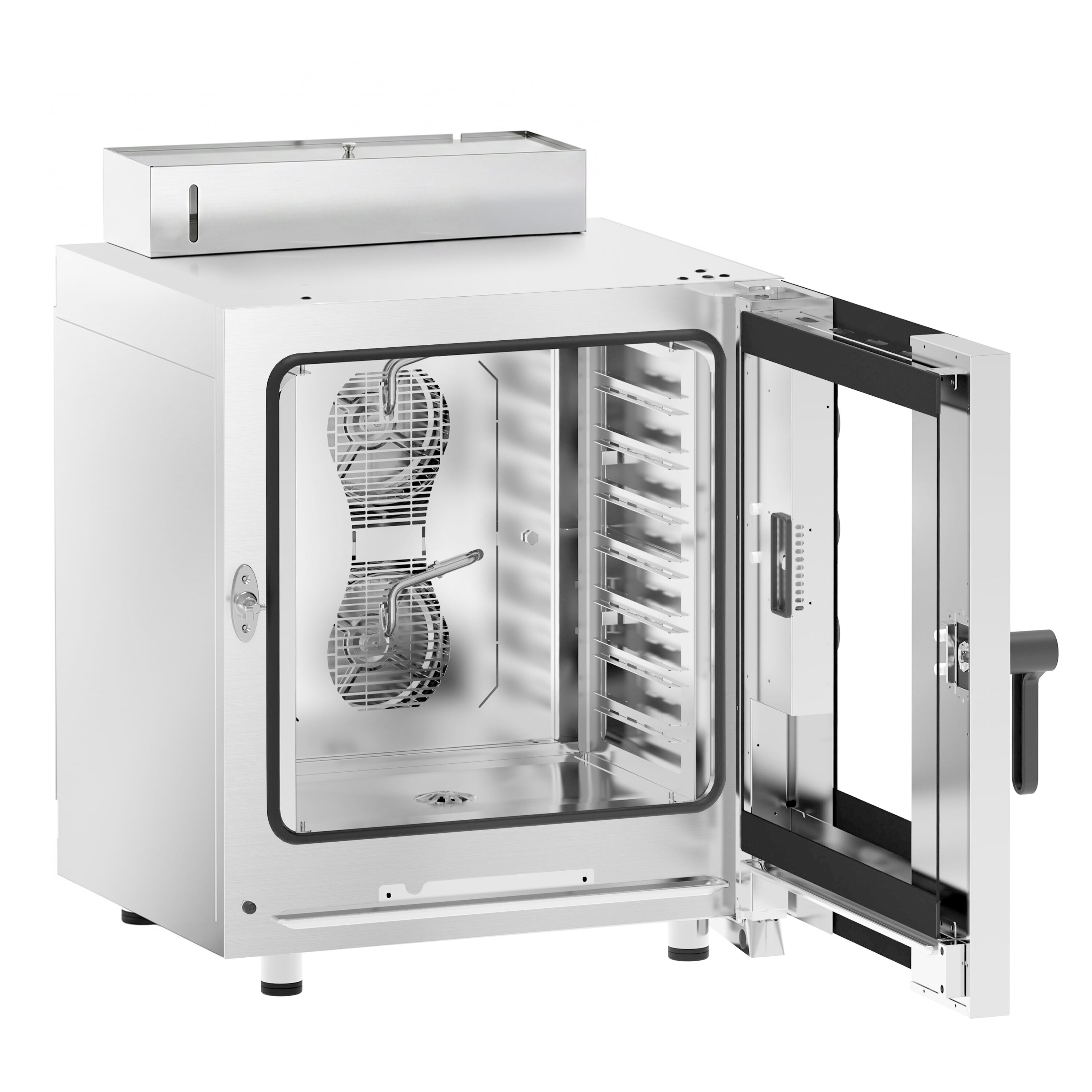 Commercial Electric Combi Oven - Manual Controls - 7x GN 1/1 - incl. Mounting brackets