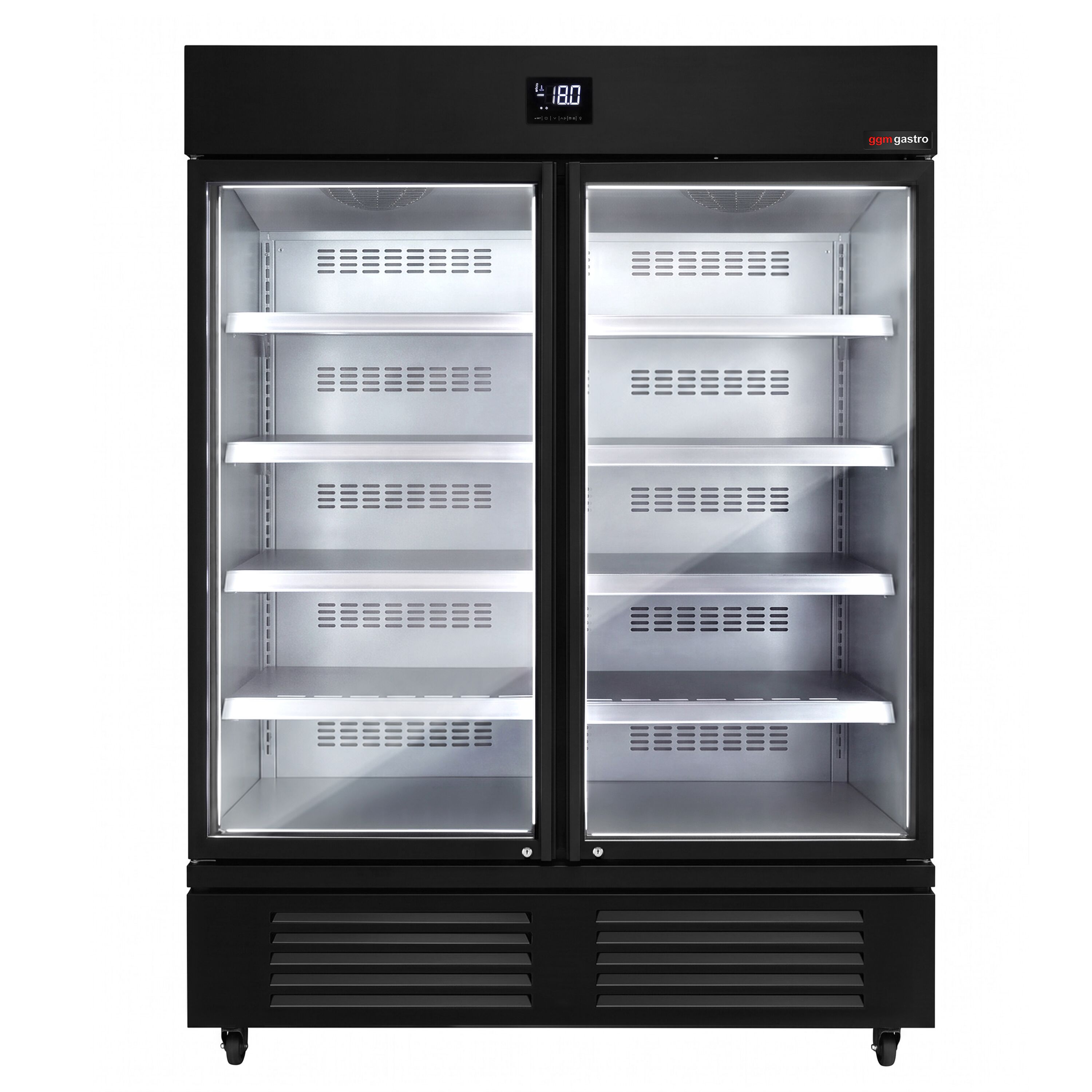 Wall-mounted deep-freeze cabinet – 1384mm – with 8 shelves – with triple glazing