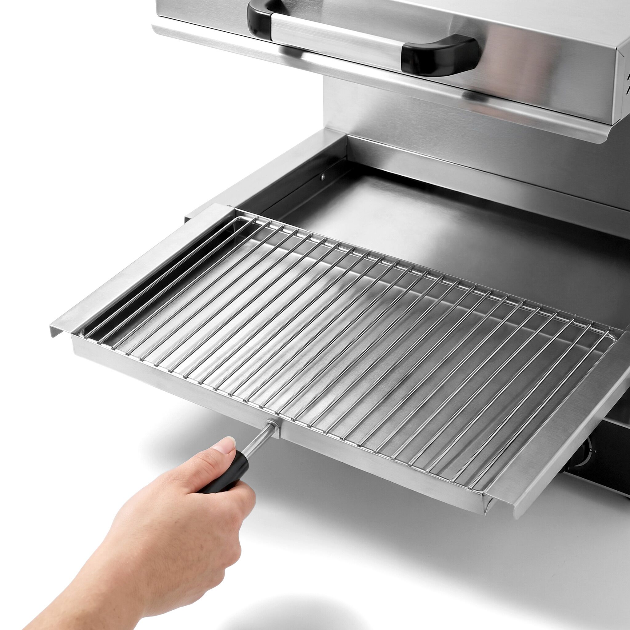 Commercial Electric Salamander Grill - Rise & Fall SPECIAL - 3kW - 220V - Height-Adjustable Heating Elements