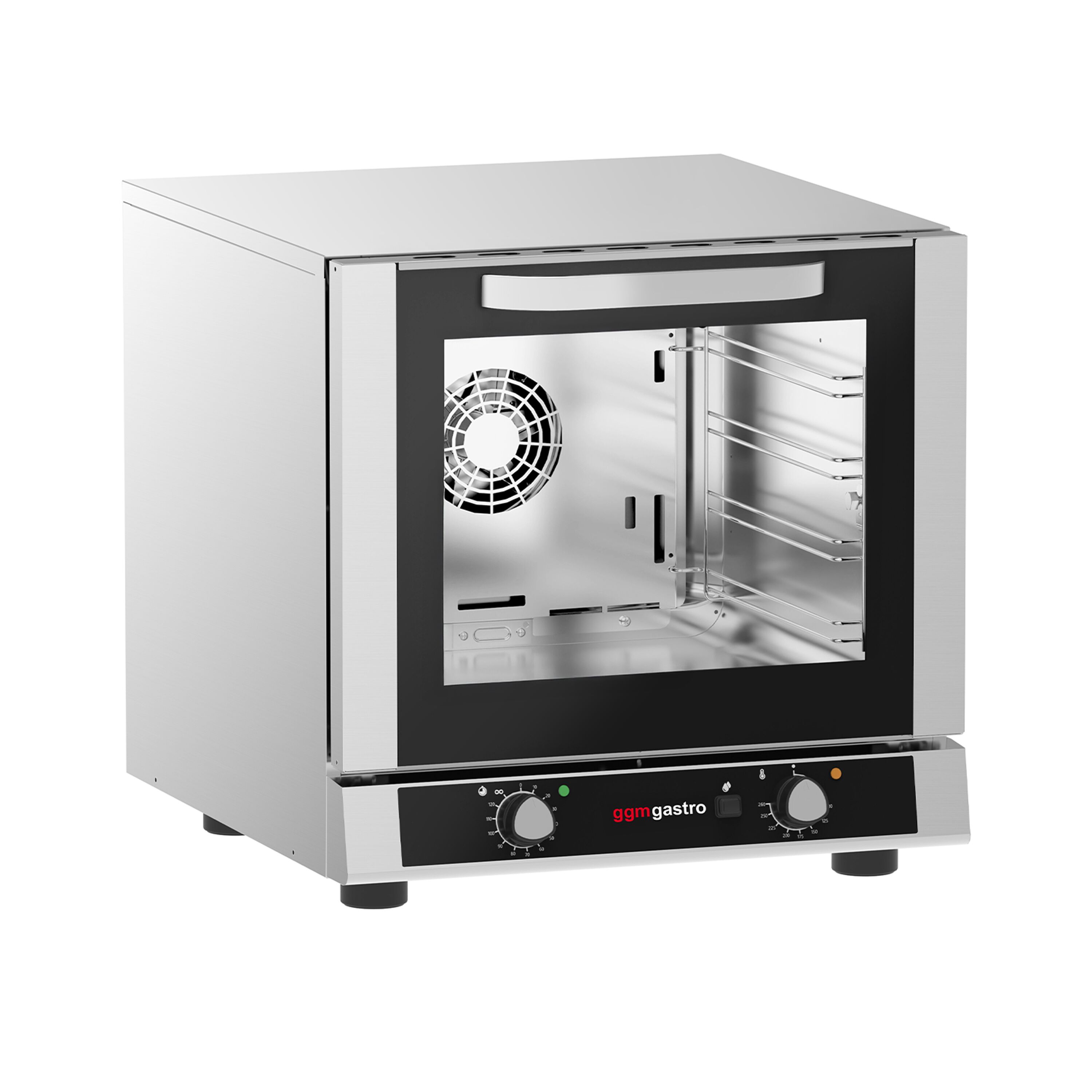 Electric Compact Convection Oven with Steam Injection - Manual Controls - 4x 429x345mm - incl. 4x Baking Trays 429x345mm