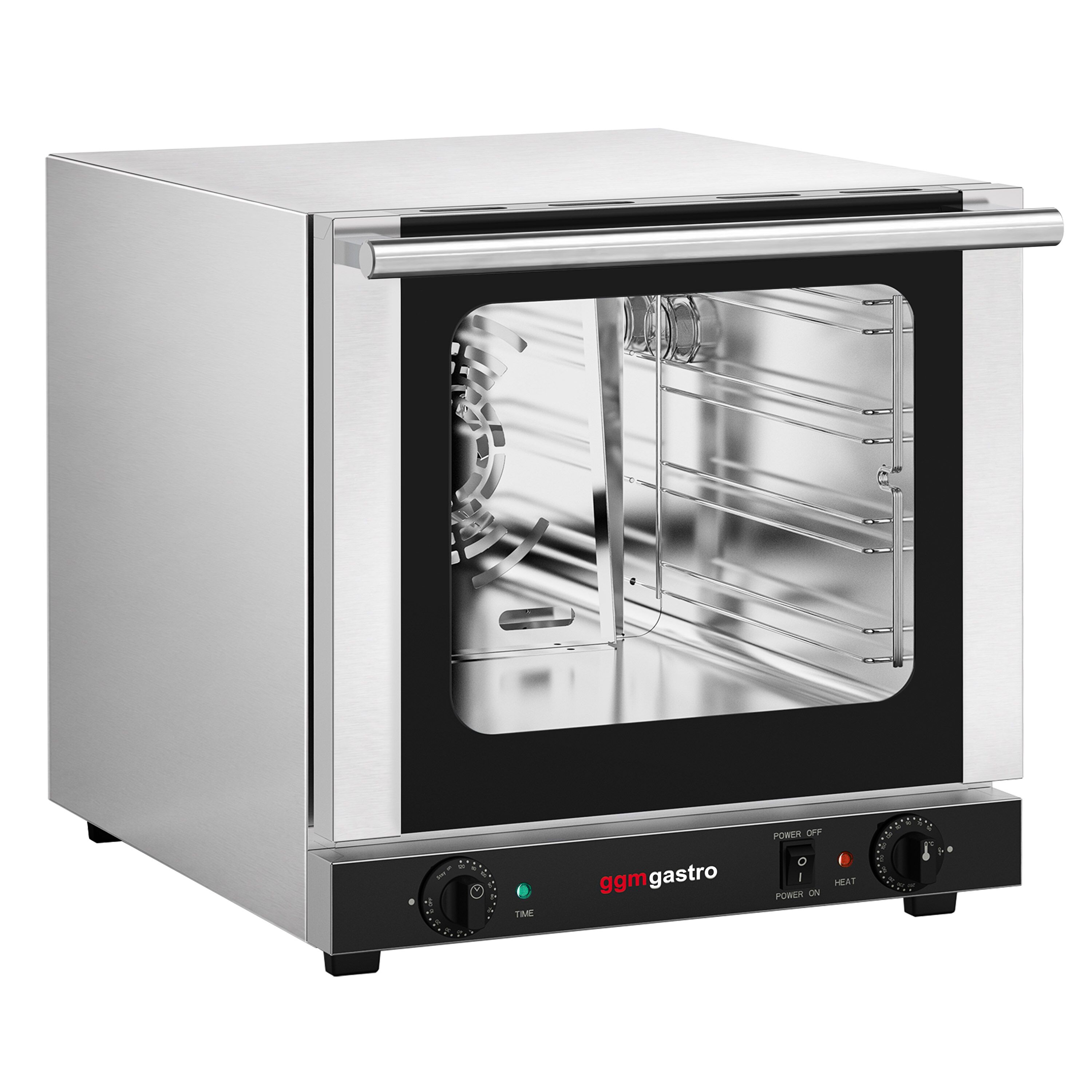Commercial Convection Oven – Manual Controls – for 4 × GN 2/3 – with Timer – incl. 3 Baking Trays