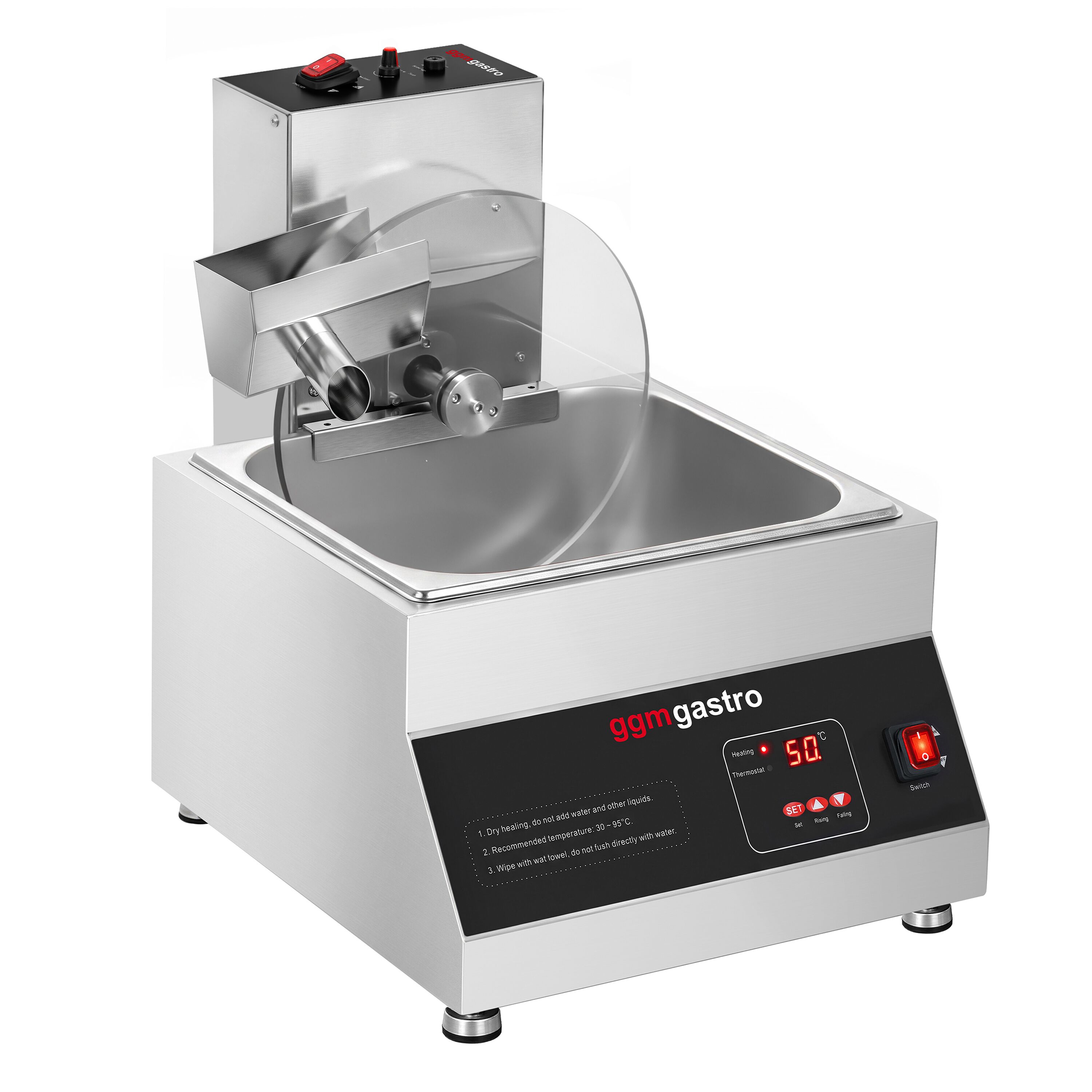 Chocolate Melter – 8 kg – includes automatic stirrer with spout – 1.06 kW