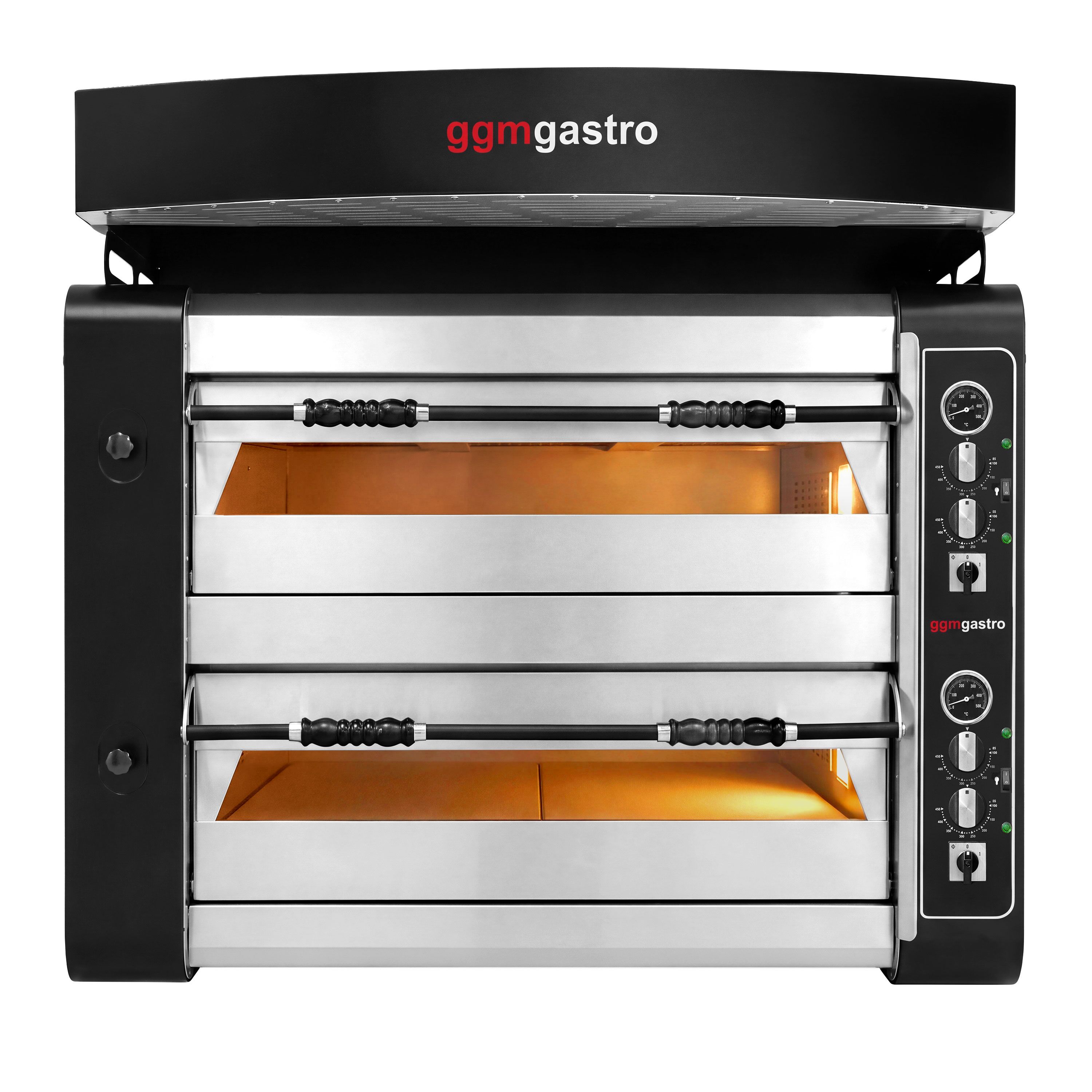 Piec do pizzy – elektryczny – 6+6x 30 cm – manualny – z okapem – wersja głęboka