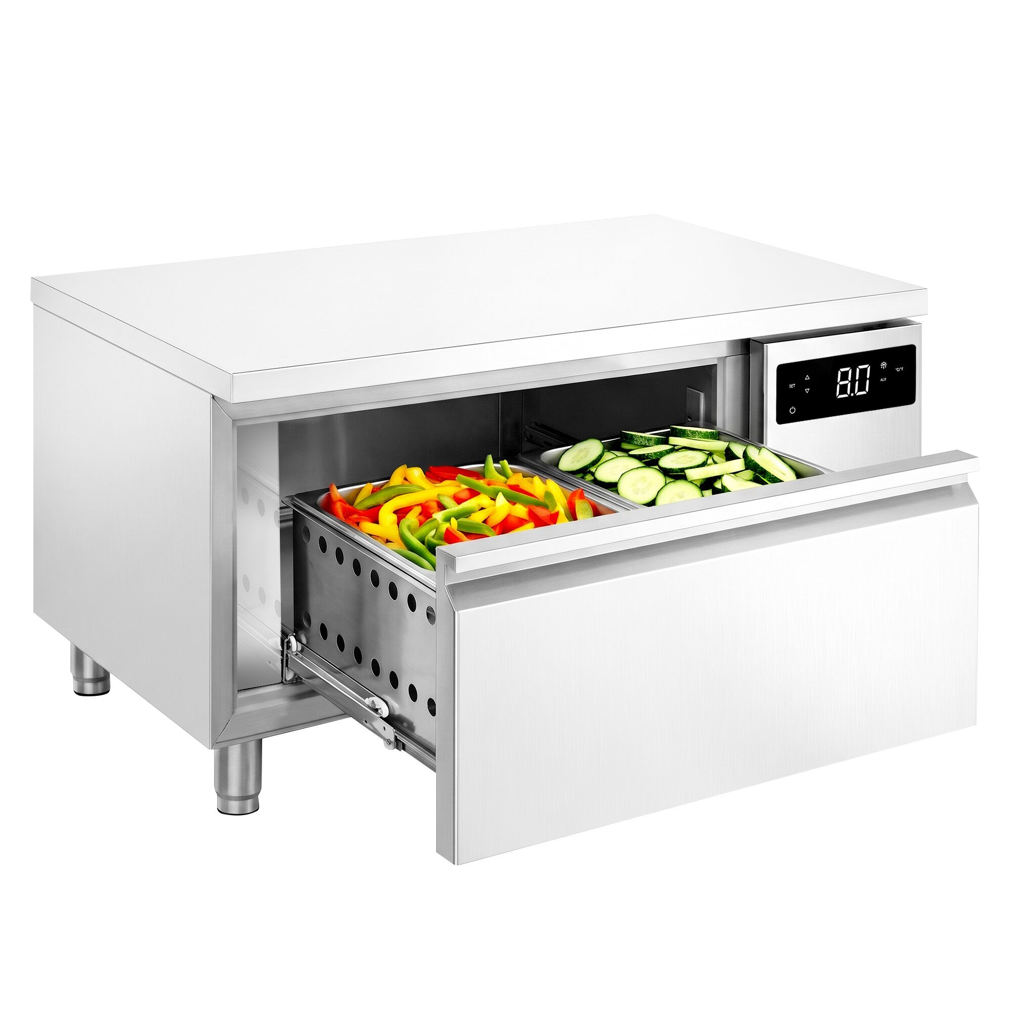 Commercial Undercounter Fridge Freezer - Dual Temperature [-20 to +8°C] - 1200mm - 1 Drawer