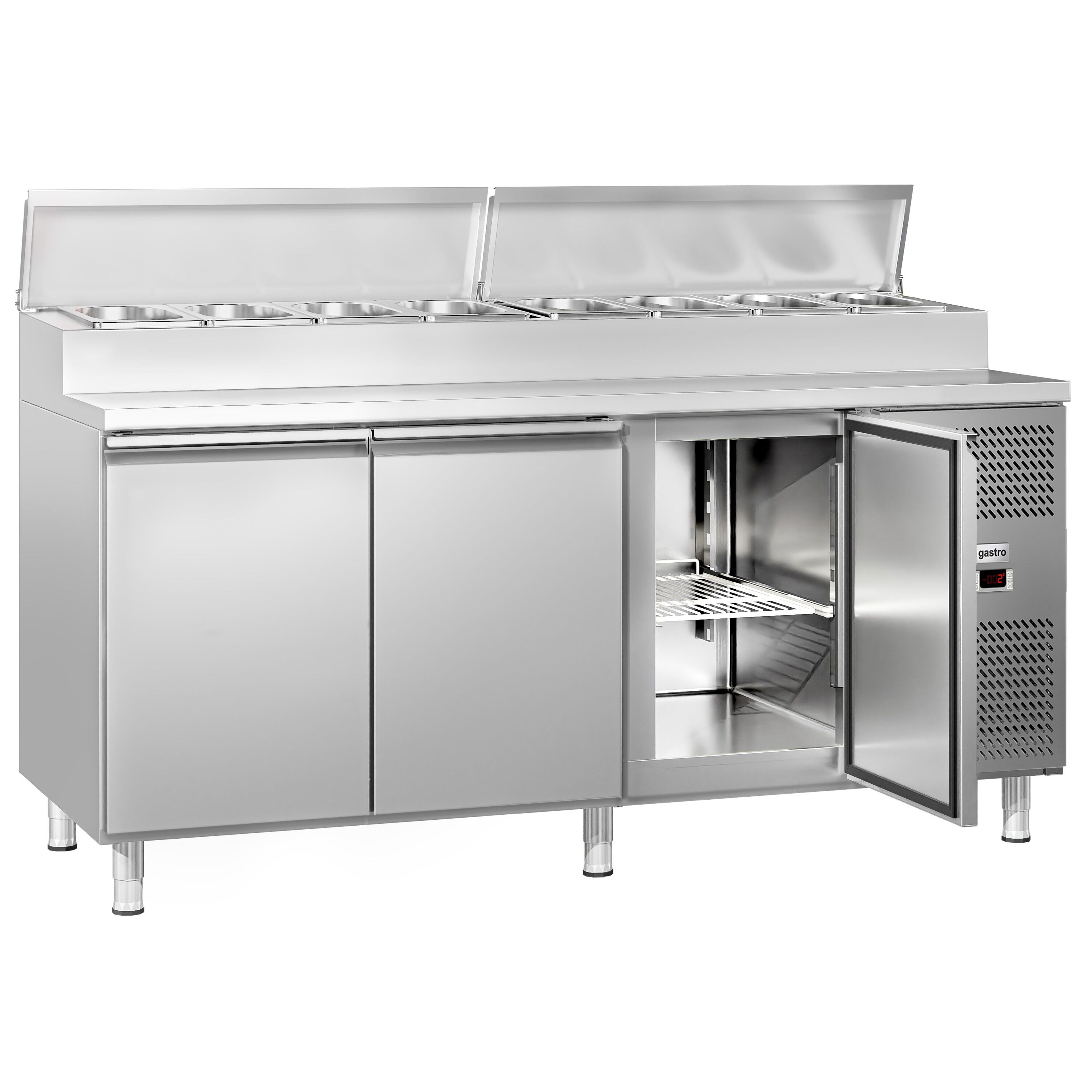 Commercial Prep Counter ECO - 2020x800mm - 3 Doors - for 10x GN 1/3