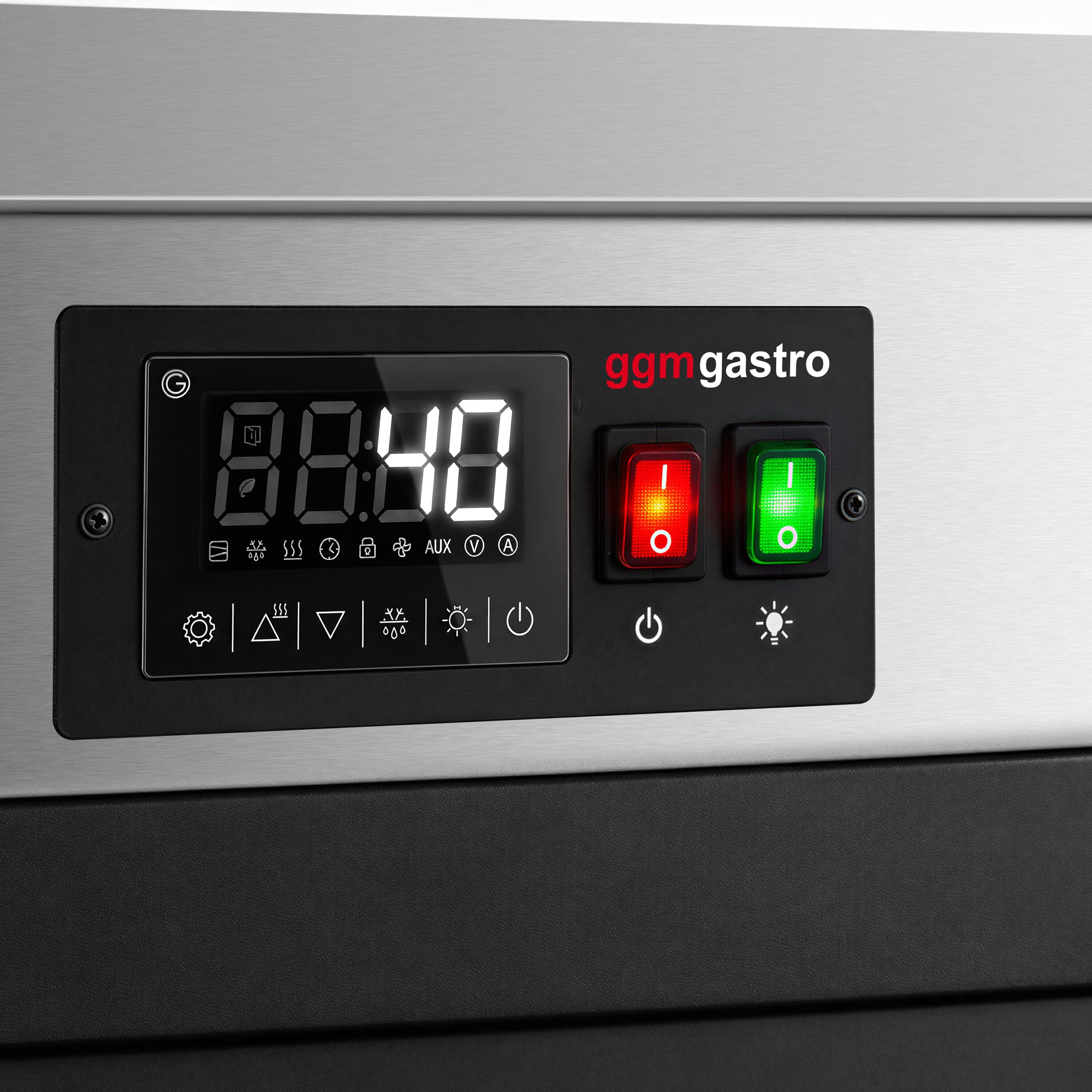 Hot buffet counter – with bain-marie – 1670 mm – for 4x GN 1/1 – incl. plate rack and castors