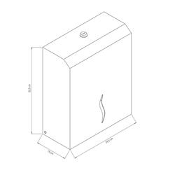 Papierrollenhandtuchspender - mit Sensor - Edelstahl