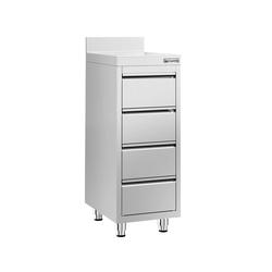 Schubladenschrank PREMIUM - mit 4 Schubladen & Aufkantung - 400x600mm