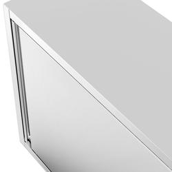 Edelstahl Wandhängeschrank PREMIUM - 1200x400mm - mit Schiebetür - 800mm hoch