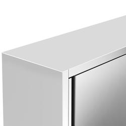 Edelstahl Wandhängeschrank PREMIUM - 1200x400mm - mit Schiebetür - 800mm hoch