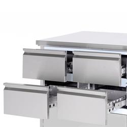 Kühltisch ECO - 2230x700mm - mit 8 Schubladen & mit Aufkantung