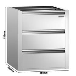 Schubladenblock mit 3 Schubladen PREMIUM - Unterbaumodul 400x660mm