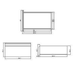 Schubladenblock mit 3 Schubladen PREMIUM - Unterbaumodul 400x560mm
