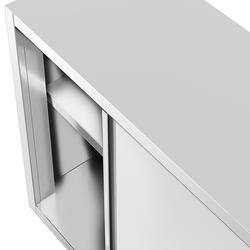 Edelstahl Wandhängeschrank PREMIUM - 1200x400mm - mit Schiebetür - 800mm hoch