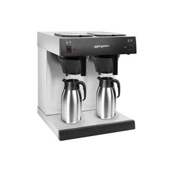 Filterkaffeemaschine - 2x 2 Liter Tank - 3,3kW - mit 2 Warmhalteplatten - inkl. 2 Isolierkannen á 2 Liter