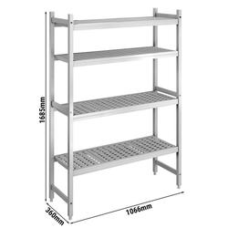 Aluminium Grundregal (Eloxiert) - 1066 x 1685 mm