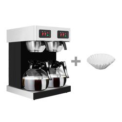 Filterkaffeemaschine - 2x 1,8 Liter - 4 kW - inkl. 2 Glaskannen