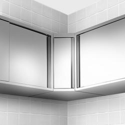 Edelstahl Wandhängeschrank PREMIUM - 2000x400mm - mit Schiebetür - 1000mm hoch