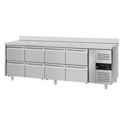 Kühltisch ECO - 2230x700mm - mit 8 Schubladen & mit Aufkantung