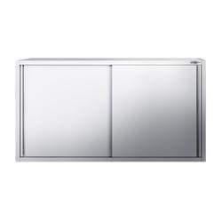 Edelstahl Wandhängeschrank PREMIUM - 2000x400mm - mit Schiebetür - 1000mm hoch