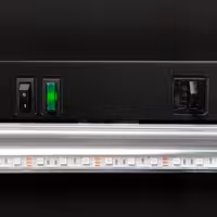 Frigorífico expositor de bebidas - 595mm - 345L - design sem moldura - 1 porta de vidro & iluminação LED multicolorida - com indicação/painel digital de temperatura - Preto