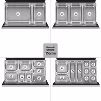 Masă rece refrigerare și congelare – 1230 mm – 2 sertare
