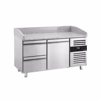 Stół chłodniczy do pizzy ECO – 1500 x 800 mm – z 1 drzwiami i 2 szufladami