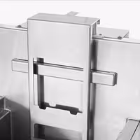 Indukcijska friteza - 30 L - 10,0 kW - elektroničko upravljanje - s automatskim podizanjem košare - s ormarićem s 1 vratima