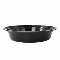 (300 pcs) Food Lidding Tray Polypropylene - 1000ml - Round - Black