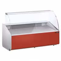 Serve Over Counter - 1881x979mm - front panel red - capacity 387 litres