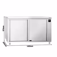 PREMIUM grijaći ormar – 1400 x 600 mm – s kliznim vratima – digitalni
